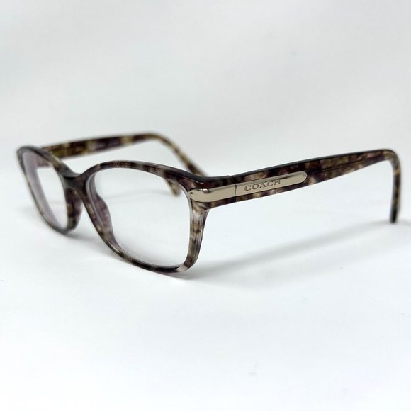 COACH Eyeglasses HC 6065 5287 Frames Confetti Light Brown Square 51 [] 17 135 - Picture 1 of 10